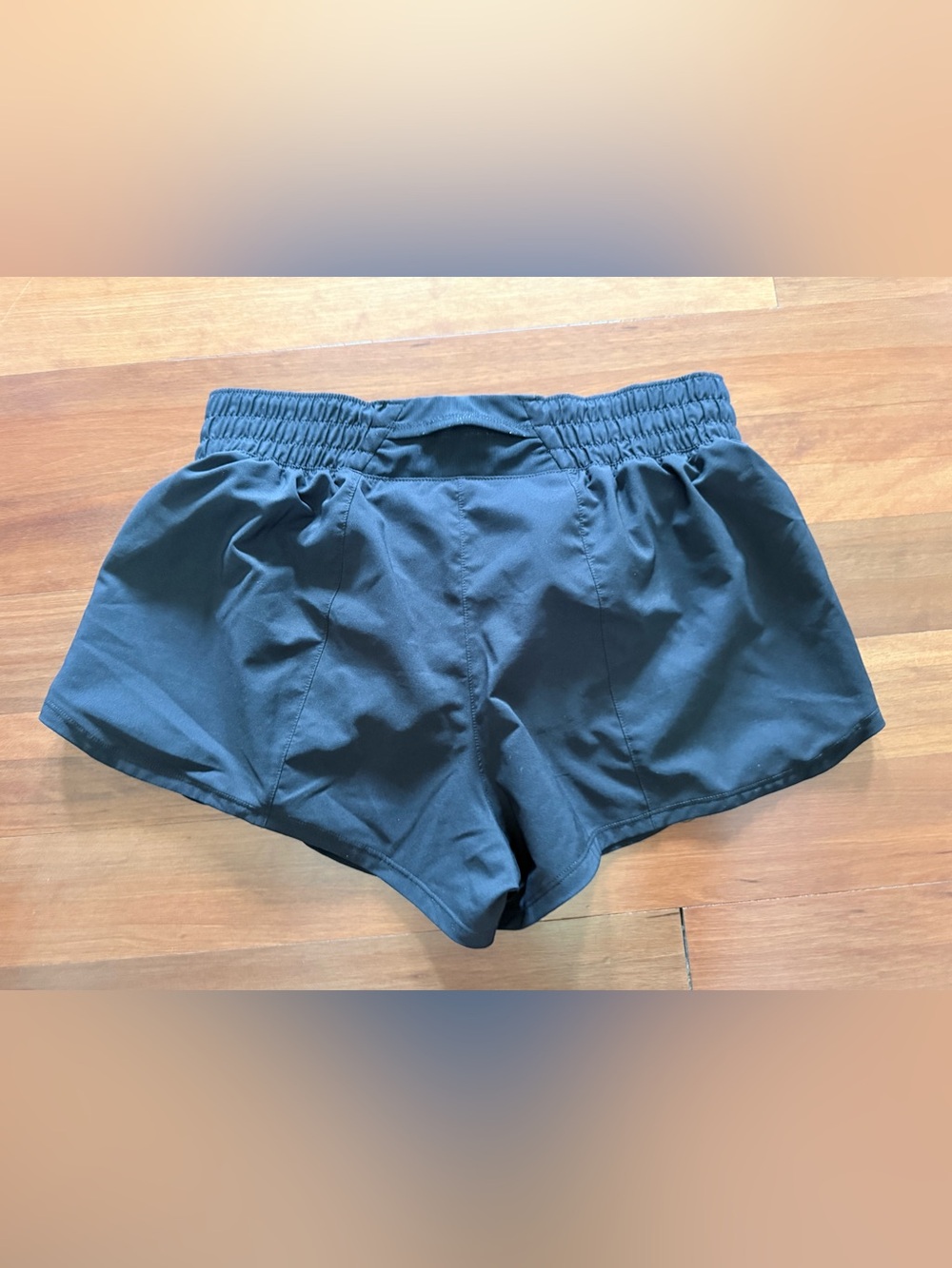 Nike Women’s Black Athletic Shorts with White Swoosh - Picture 4 of 5